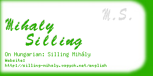 mihaly silling business card
